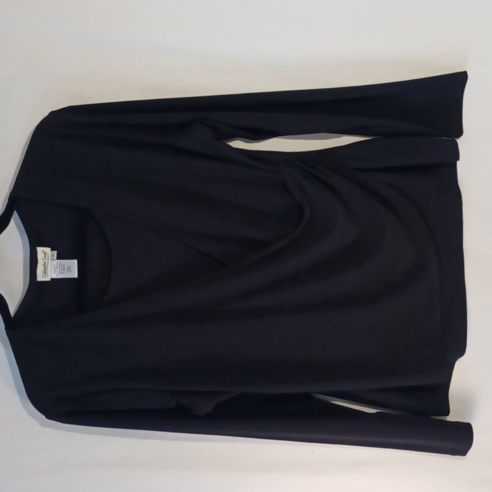 Women's Coldwater Creek, Black, size M, long sleeved, layered Knit top